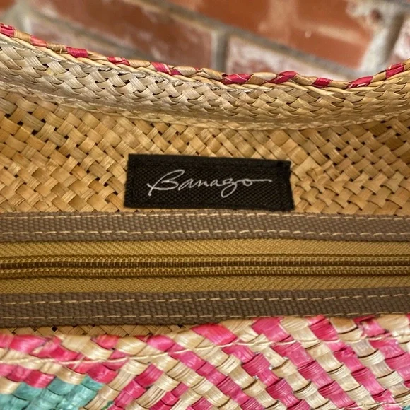 Olivia Sunflower Straw Circle Handle Large Tote, Green - Picture 3 of 5